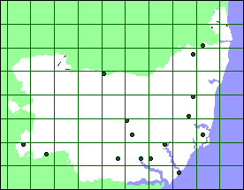 Cameraria ohridella distribution map